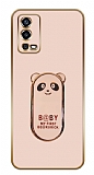 Eiroo Oppo A55 Baby Panda Standl Pembe Silikon Klf