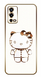 Eiroo Oppo A55 Hello Kitty Standl Beyaz Silikon Klf