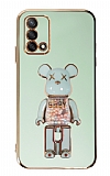 Eiroo Oppo A74 4G Candy Bear Standl Yeil Silikon Klf