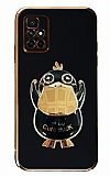 Eiroo rdek Xiaomi Redmi 10 2022 Standl Siyah Silikon Klf