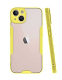 Eiroo Painted iPhone 14 Plus Sarı Silikon Kılıf
