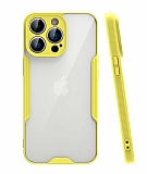 Eiroo Painted iPhone 14 Pro Sarı Silikon Kılıf