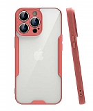 Eiroo Painted iPhone 14 Pro Pembe Silikon Kılıf