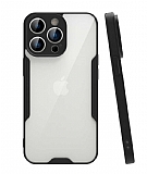 Eiroo Painted iPhone 14 Pro Max Siyah Silikon Kılıf