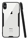 Eiroo Painted iPhone XS Max Siyah Silikon Klf