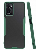 Eiroo Painted Oppo A36 Kamera Korumalı Yeşil Kılıf