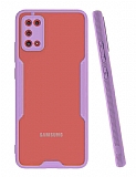 Eiroo Painted Samsung Galaxy A02s Kamera Korumal Mor Klf