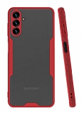 Eiroo Painted Samsung Galaxy A04s Kamera Korumalı Kırmızı Kılıf