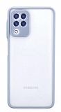 Eiroo Painted Samsung Galaxy M22 Kamera Korumalı Gri Kılıf