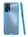 Eiroo Painted Oppo A16 Kamera Korumalı Mavi Kılıf