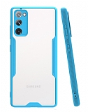 Eiroo Painted Samsung Galaxy S20 FE Mavi Silikon Kılıf