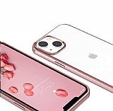 Eiroo Pixel iPhone 13 Pembe Rubber Klf