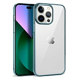 Eiroo Pixel iPhone 14 Pro Max Mavi Rubber Kılıf