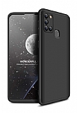 Zore GKK Ays Samsung Galaxy A21s 360 Derece Koruma Siyah Rubber Kılıf