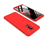 Zore GKK Ays Samsung Galaxy A6 Plus 2018 360 Derece Koruma Kırmızı Rubber Kılıf