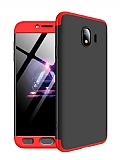 Zore GKK Ays Samsung Galaxy J4 360 Derece Koruma Siyah-Kırmızı Rubber Kılıf