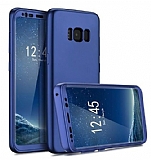 Eiroo Protect Fit Samsung Galaxy S8 Plus 360 Derece Koruma Lacivert Rubber Kılıf