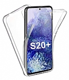 Eiroo Protection Samsung Galaxy S20 Plus 360 Derece Koruma Şeffaf Silikon Kılıf