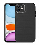 Eiroo Puffer iPhone 11 Parlak Siyah Silikon Kılıf