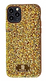 Eiroo Puloka iPhone 12 / 12 Pro 6.1 inç Işıltılı Gold Silikon Kılıf