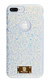 Eiroo Puloka iPhone 7 Plus / 8 Plus Işıltılı Mavi Silikon Kılıf