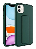 Eiroo Qstand iPhone 11 Yeşil Silikon Kılıf