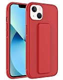 Eiroo Qstand iPhone 14 Plus Kırmızı Silikon Kılıf