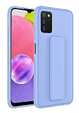 Eiroo Qstand Samsung Galaxy A03s Lila Silikon Klf