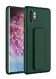 Eiroo Qstand Samsung Galaxy Note 10 Plus Yeşil Silikon Kılıf