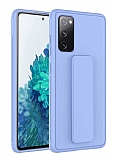 Eiroo Qstand Samsung Galaxy S20 FE Lila Silikon Kılıf