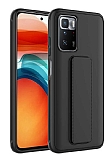 Eiroo Qstand Xiaomi Redmi 10 Siyah Silikon Klf
