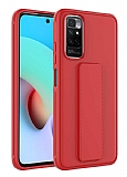 Eiroo Qstand Xiaomi Redmi Note 11 Pro Kırmızı Silikon Kılıf