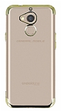 Eiroo Radiant General Mobile GM 8 Gold Kenarlı Şeffaf Silikon Kılıf