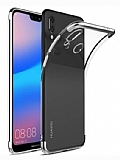Eiroo Radiant Huawei Y6 2019 Silver Kenarl effaf Silikon Klf
