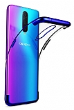 Eiroo Radiant Oppo RX17 Pro Lacivert Kenarl effaf Silikon Klf
