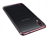 Eiroo Radiant Samsung Galaxy A10 Rose Gold Kenarl effaf Silikon Klf
