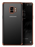 Eiroo Radiant Samsung Galaxy S9 Rose Gold Kenarlı Şeffaf Silikon Kılıf
