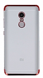 Eiroo Radiant Xiaomi Redmi Note 4 / Redmi Note 4X Kırmızı Kenarlı Şeffaf Rubber Kılıf