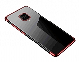 Eiroo Radiant Xiaomi Redmi Note 9S Krmz Kenarl effaf Silikon Klf