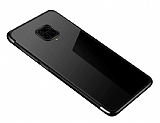 Eiroo Radiant Xiaomi Redmi Note 9S Siyah Kenarl effaf Silikon Klf