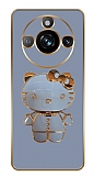 Eiroo Kitty Realme 11 Pro Standl Kamera Korumal Mavi Silikon Klf