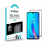 Eiroo Realme 5 Pro Tempered Glass Full Siyah Cam Ekran Koruyucu
