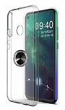 Eiroo Ring Crystal Huawei P40 lite E Siyah Yzkl Silikon Klf