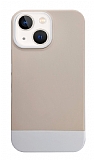 Eiroo Rip-Plug iPhone 13 Krem Silikon Kılıf