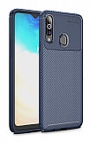 Eiroo Rugged Carbon Samsung Galaxy A20S Lacivert Silikon Klf