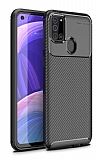 Eiroo Rugged Carbon Samsung Galaxy A21s Siyah Silikon Kılıf