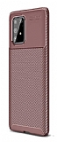 Eiroo Rugged Carbon Samsung Galaxy S10 Lite Kahverengi Silikon Klf