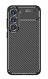 Eiroo Rugged Carbon Samsung Galaxy S23 Plus Siyah Silikon Kılıf
