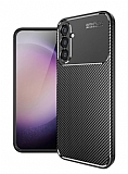 Eiroo Rugged Carbon Samsung Galaxy S24 Siyah Silikon Kılıf