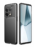 Eiroo Rugged Carbon OnePlus 10 Pro Siyah Silikon Kılıf